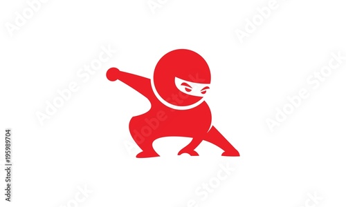 Ninja Kids Character Logo