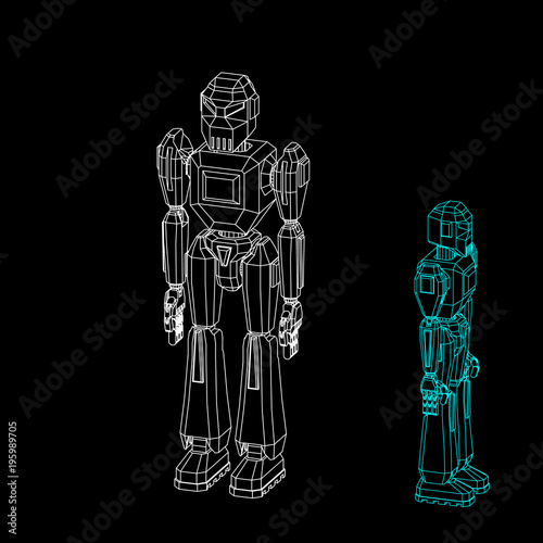 Robot character. Isolated o...