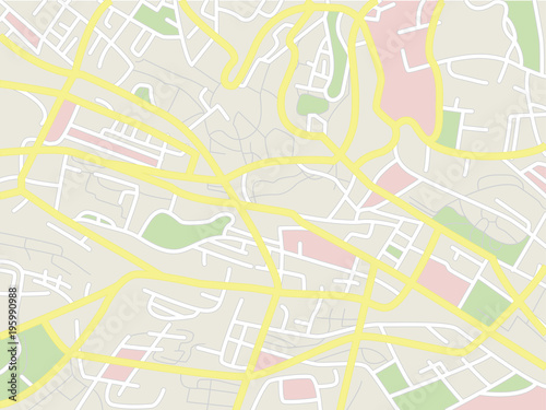 Vector city map. Simple map design.
