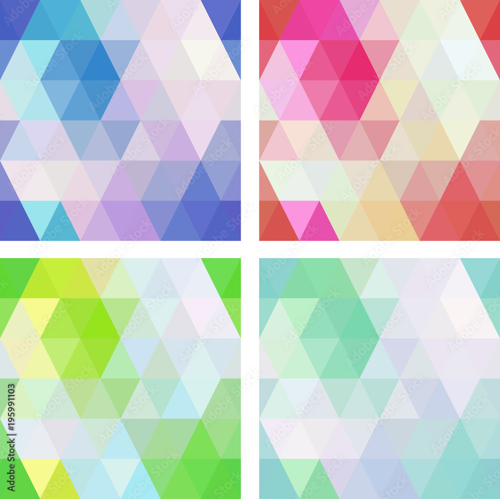 Fototapeta premium Colorful seamless mosaic geometric pattern with modern gradients. Vector illustratio