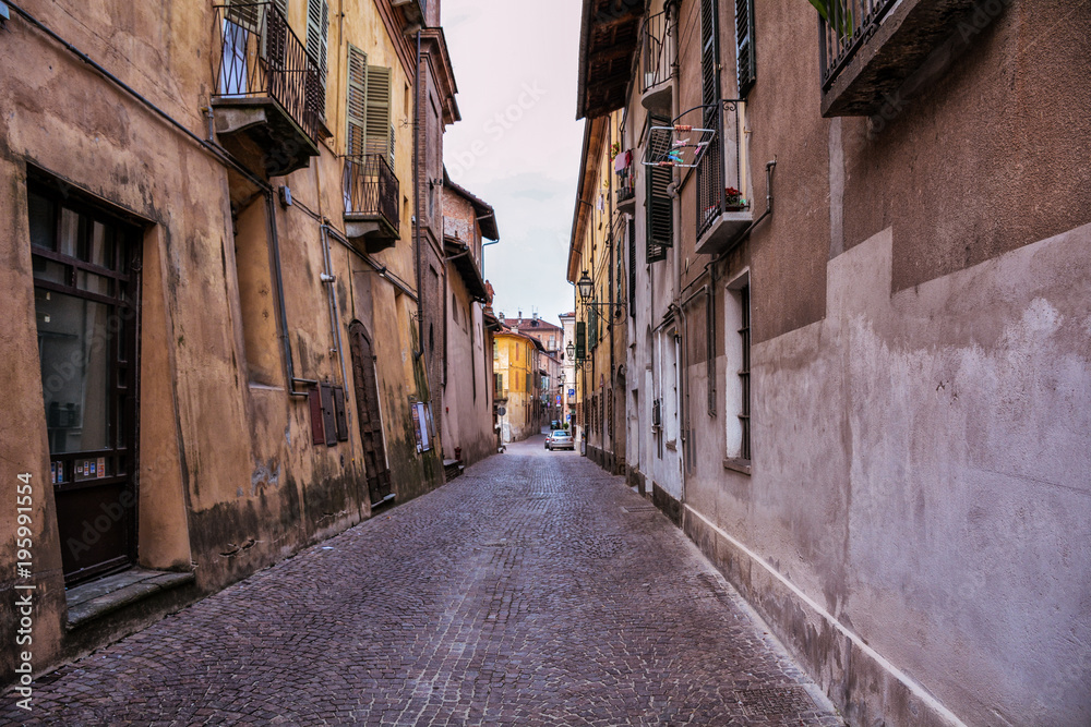on the streets of Saluzzo, Italy