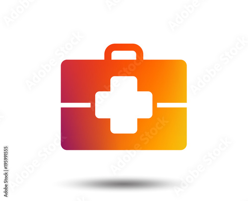 Medical case sign icon. Doctor symbol. Blurred gradient design element. Vivid graphic flat icon. Vector