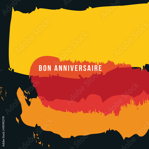 Anniversaire Carte D Anniversaire Artistique Graphique Peinture Carte Invitation Bon Anniversaire Stock Vector Adobe Stock