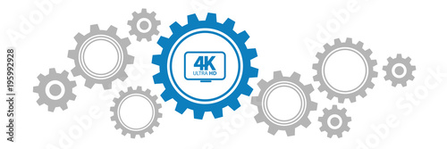 Zahnräder Banner - 4K Ultra HD