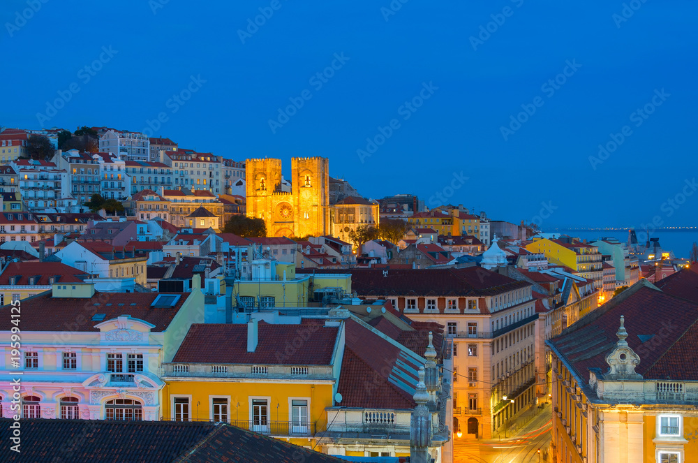 Old Town Lisbon Cathedral Portugal