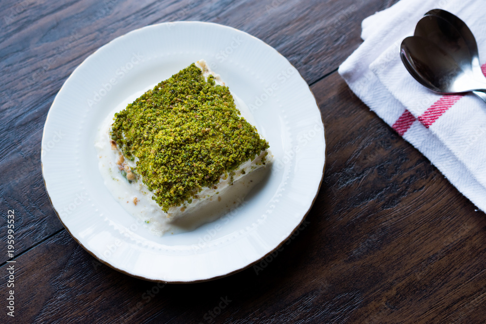 Turkish Milk Dessert Sutlava made with Gullac and Dairy Baklava Dough Turkish Milk Dessert Sutlava made with Gullac and Dairy Baklava Dough