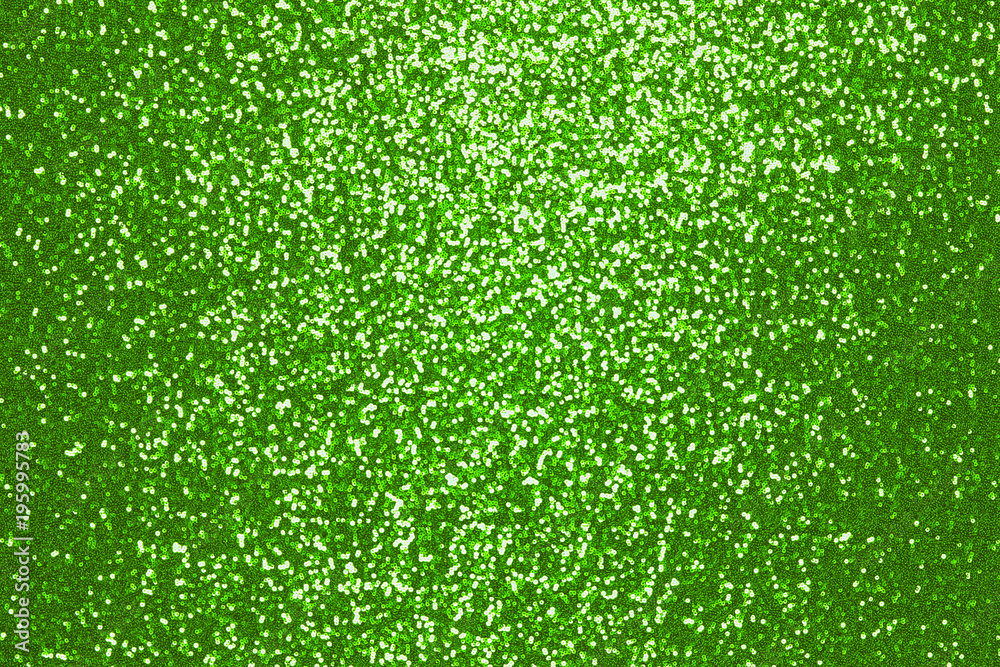 Sparkling green sequin textile background Stock Photo