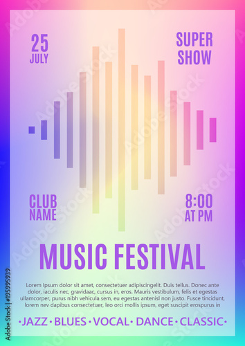 Wallpaper Mural Festival poster. Music flyer. Carnival design. Template for poster, brochure, ticket, program event. Vector illustration Torontodigital.ca