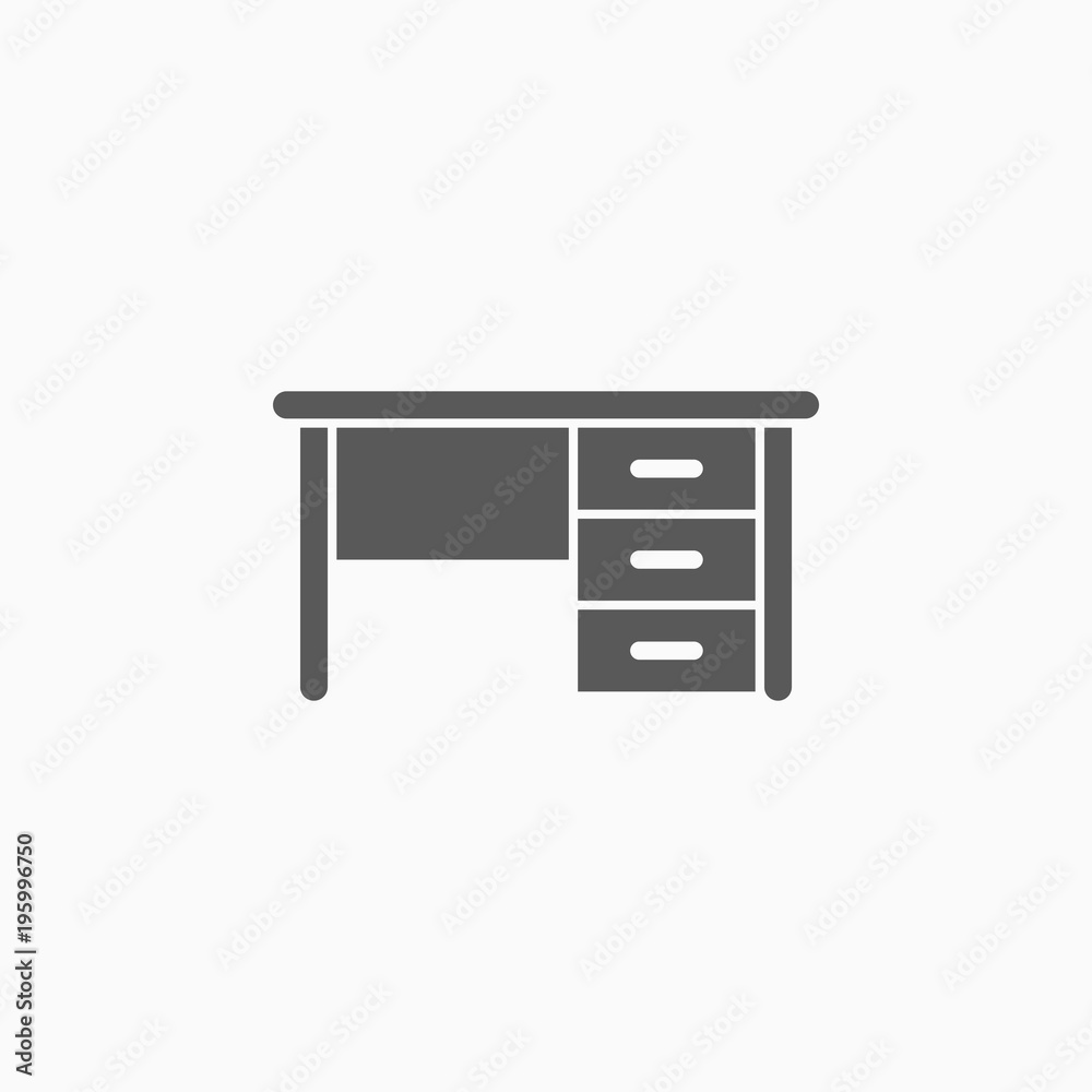 desk icon, office desk vector desk icon, office desk vector