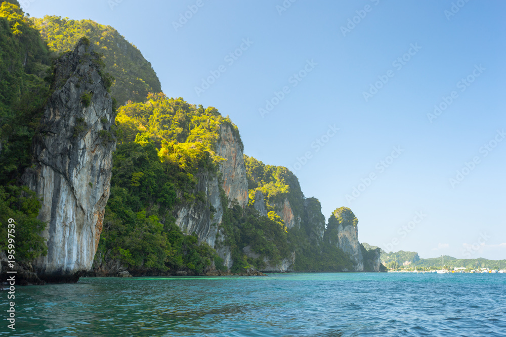 rocks and sea