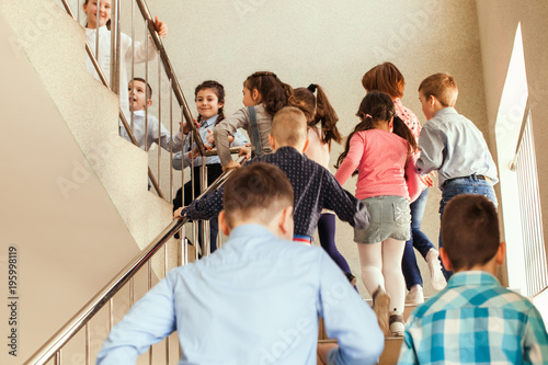 Pupils go upstairs