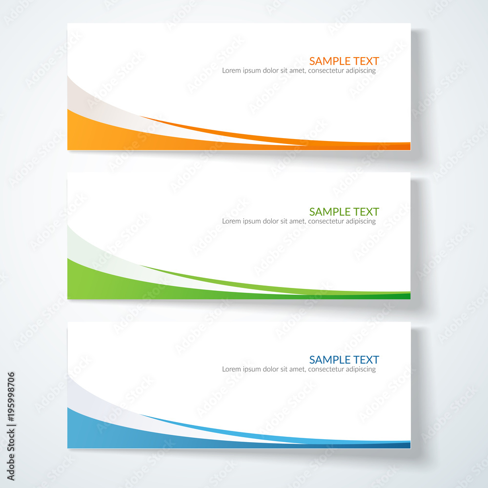Card with abstract wavy lines Orange blue green stripes Creative element for the design of templates postcards advertisement poster Abstract decorative background for business card template Vector Set Card with abstract wavy lines Orange blue green stripes Creative element for the design of templates postcards advertisement poster Abstract decorative background for business card template Vector Set
