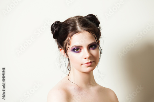 Trendy makeup for a young girl