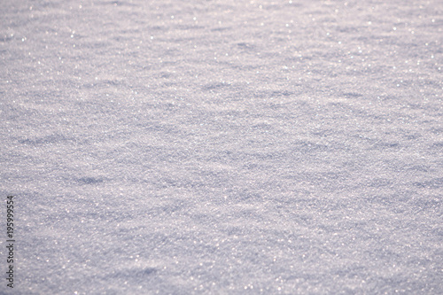 Beautiful fresh snow pattern in minimalistic style. Winter background. Norway, Northern Europe. Close up texture .