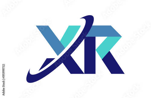 XR Ellipse Swoosh Ribbon Letter Logo