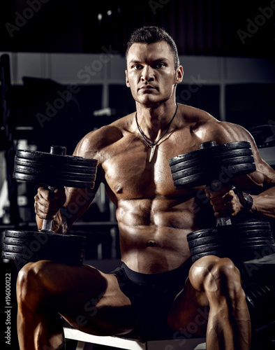 man bodybuilder in gym © tankist276