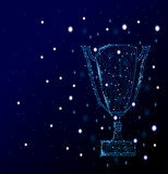 champion cup on the galaxy,Trophy,winner concept.