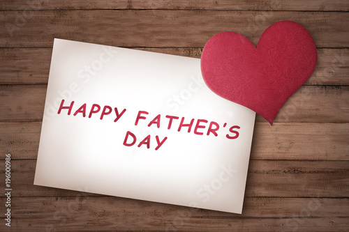Paper with text Happy fathers day