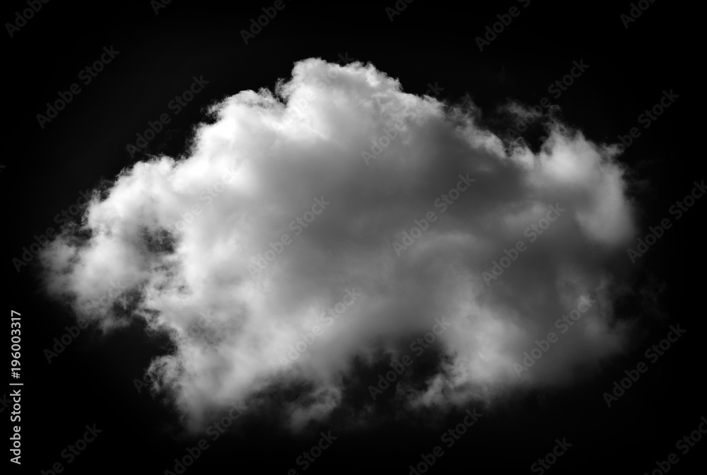 Fototapeta premium White clouds on black background