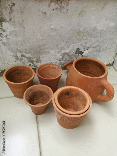 Clay pots for gardening © Sonthaya