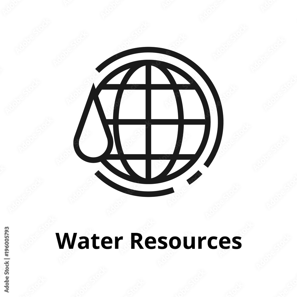 Water resources Line Icon Water resources Line Icon