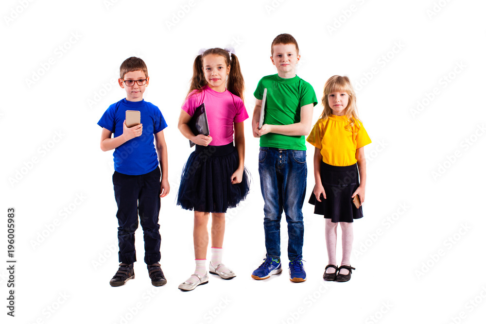 The children with gadgets The children with gadgets