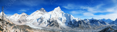 Mount Everest and Khumbu Glacier panorama