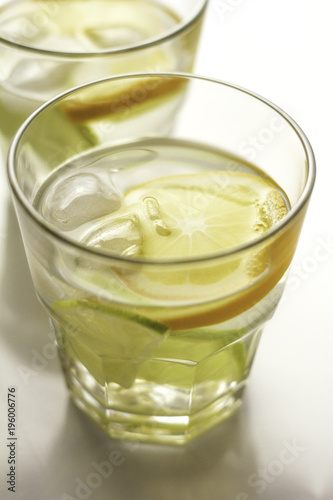 Wallpaper Mural water with lemon and limes and ice. Torontodigital.ca