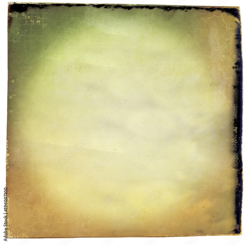 Fototapeta premium Vintage squared fabric texture background with worn borders.
