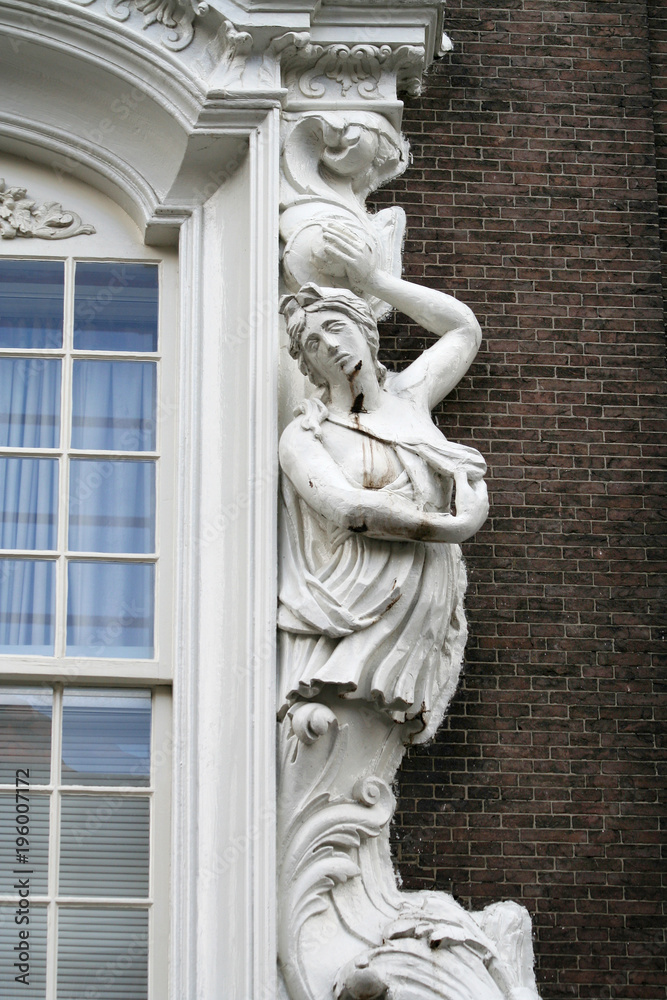 beautifull facade  on a house in dordrecht