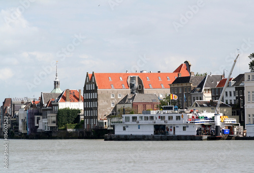 Skyline seen from river the oude Maas