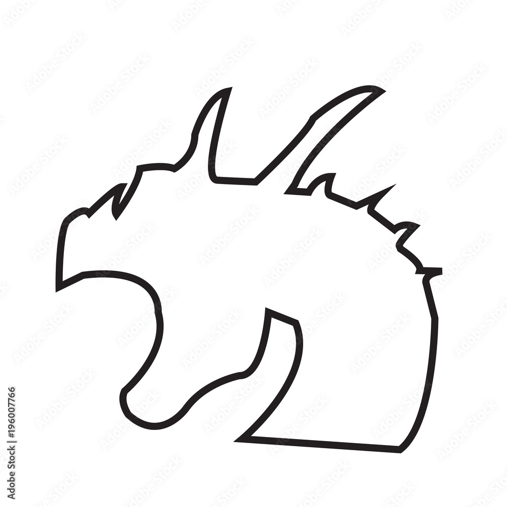 griffin outline on white background griffin outline on white background