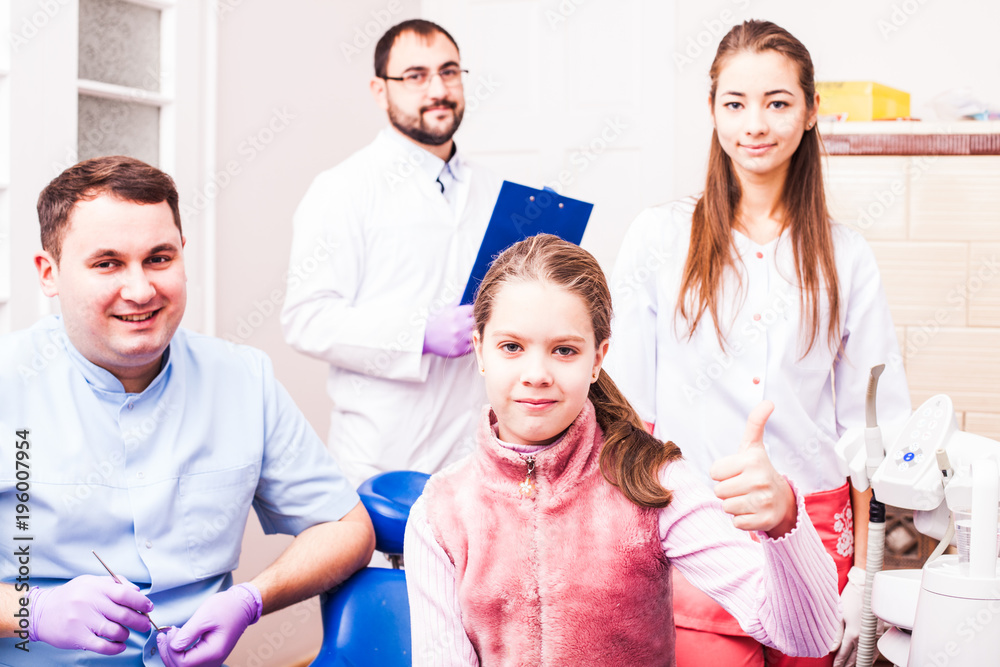 Fototapeta premium Teenager at the dental clinic