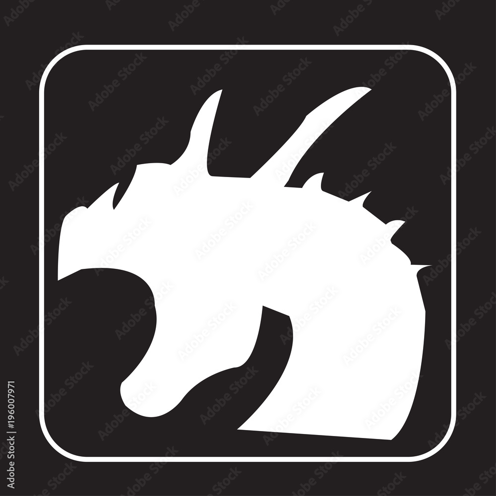 white griffin silhouette on black background white griffin silhouette on black background