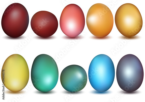 Colorful Easter Eggs Collec...
