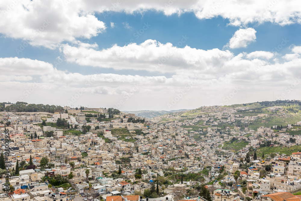 panorama of Silwan Jerusalem, Israel