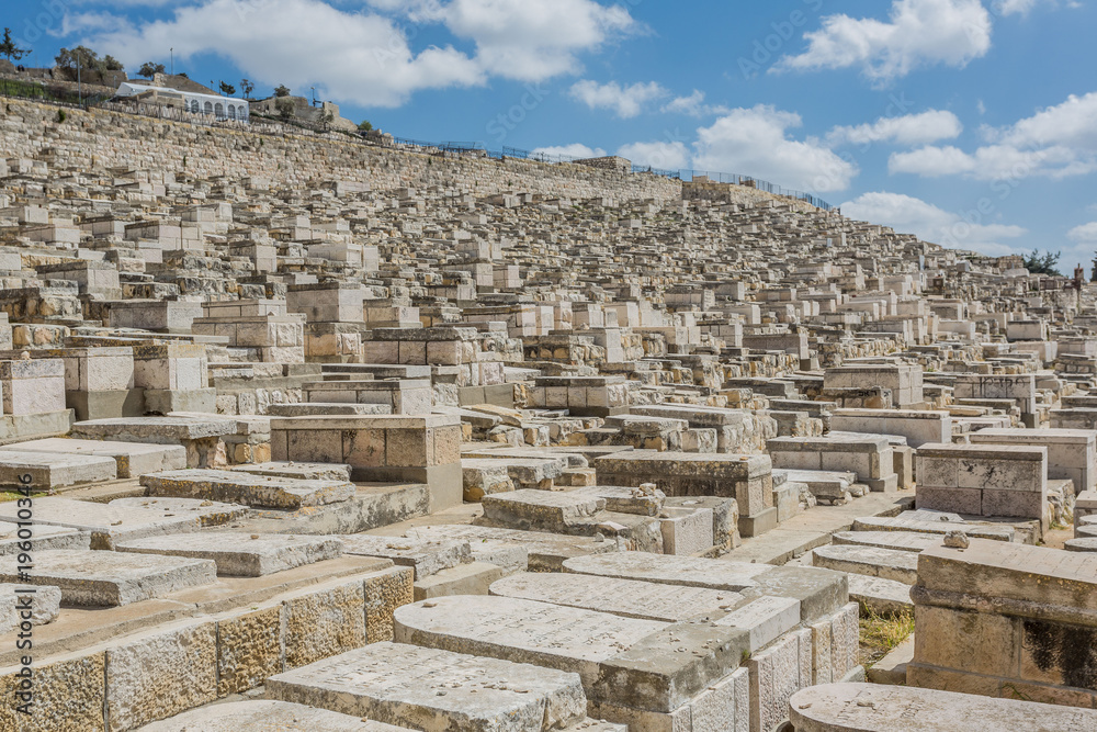 Mount of Olives Jewish Cemetery in Jerusalem, Israel