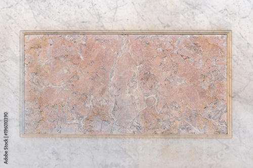 Marble stone surface with a frame, background, texture