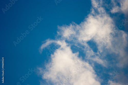 Beautiful blue sky background. white clouds on a sunny day. © daily_creativity