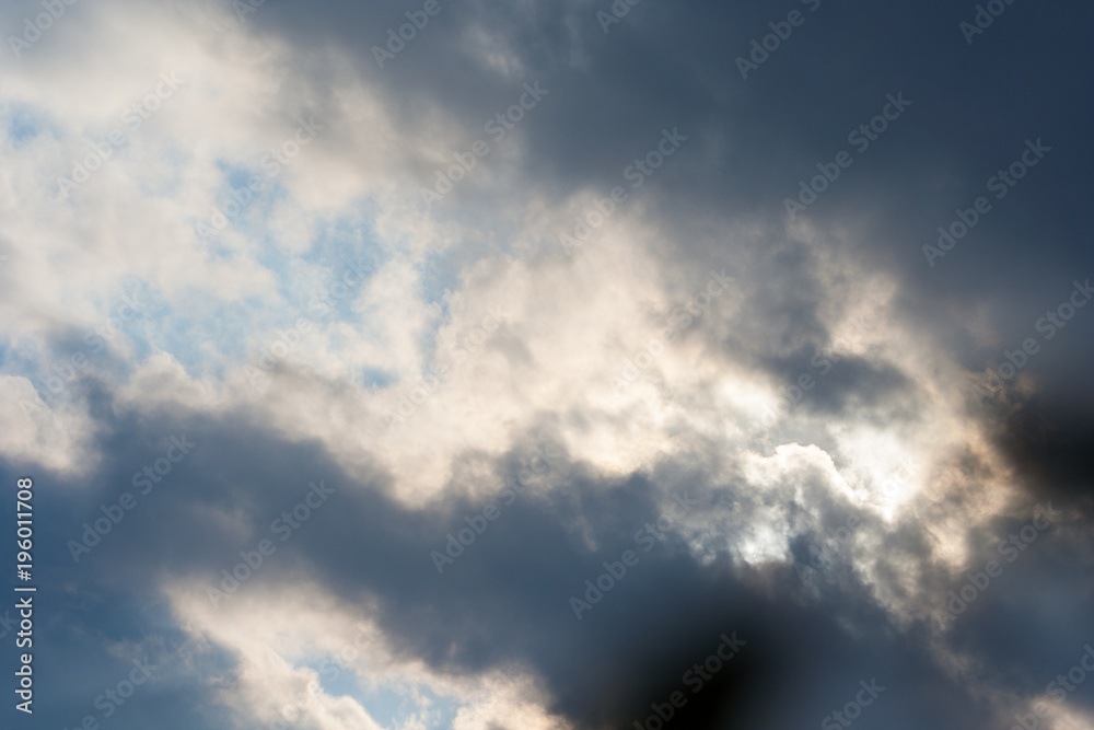 Beautiful blue sky background. white clouds on a sunny day.