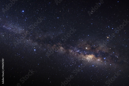 Clearly milky way galaxy with stars and space dust in the universe © sripfoto