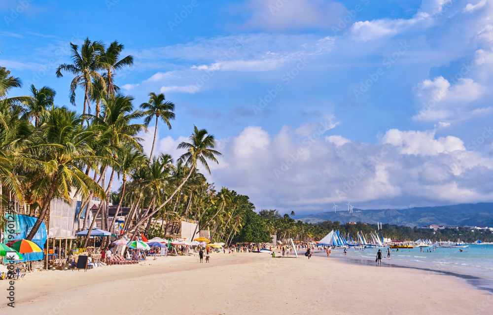 White beach on Boracay island, Philippines