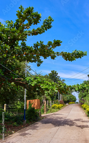 Small road in the village on Boracay island, Philippines