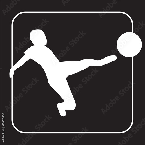 white football silhouette clipart on balck background