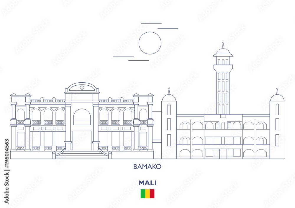 Bamako City Skyline, Mali