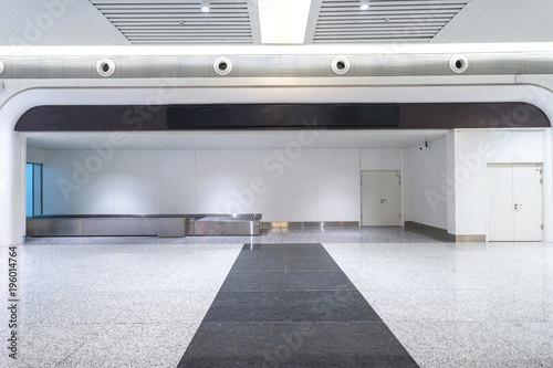 interior of shopping mall with empty frame