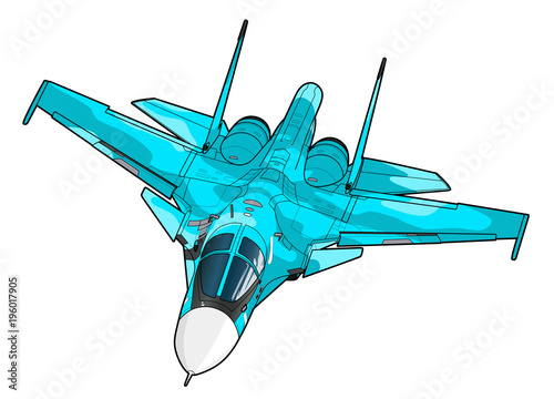Modern Russian jet bomber aircraft.