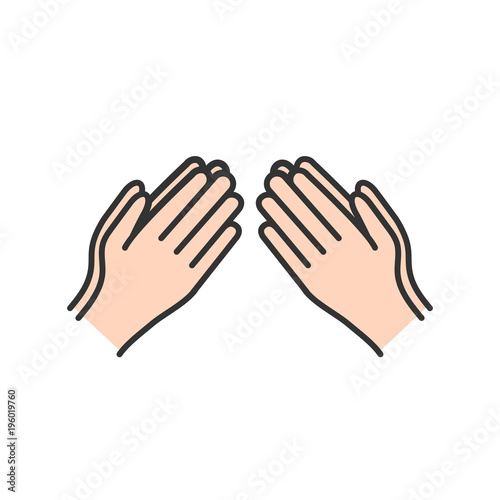 forgive each other for eid symbol. Simple monoline icon style for muslim ramadan and eid al fitr celebration.