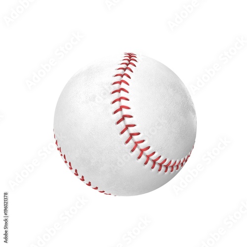 Professional Baseball Ball on white. 3D illustration