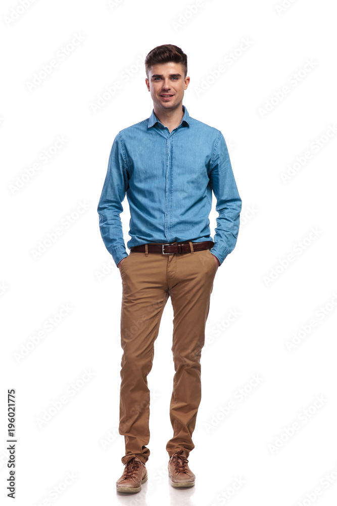 Fototapeta premium relaxed casual man with hands in pockets